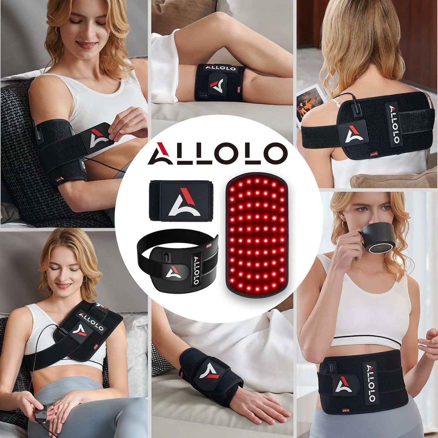 Wearable Red Light Therapy Wrap – Infrared LED Light Belt with Remote Control, 660nm & 850nm Wavelengths for Back, Waist, and Joint Pain Relief