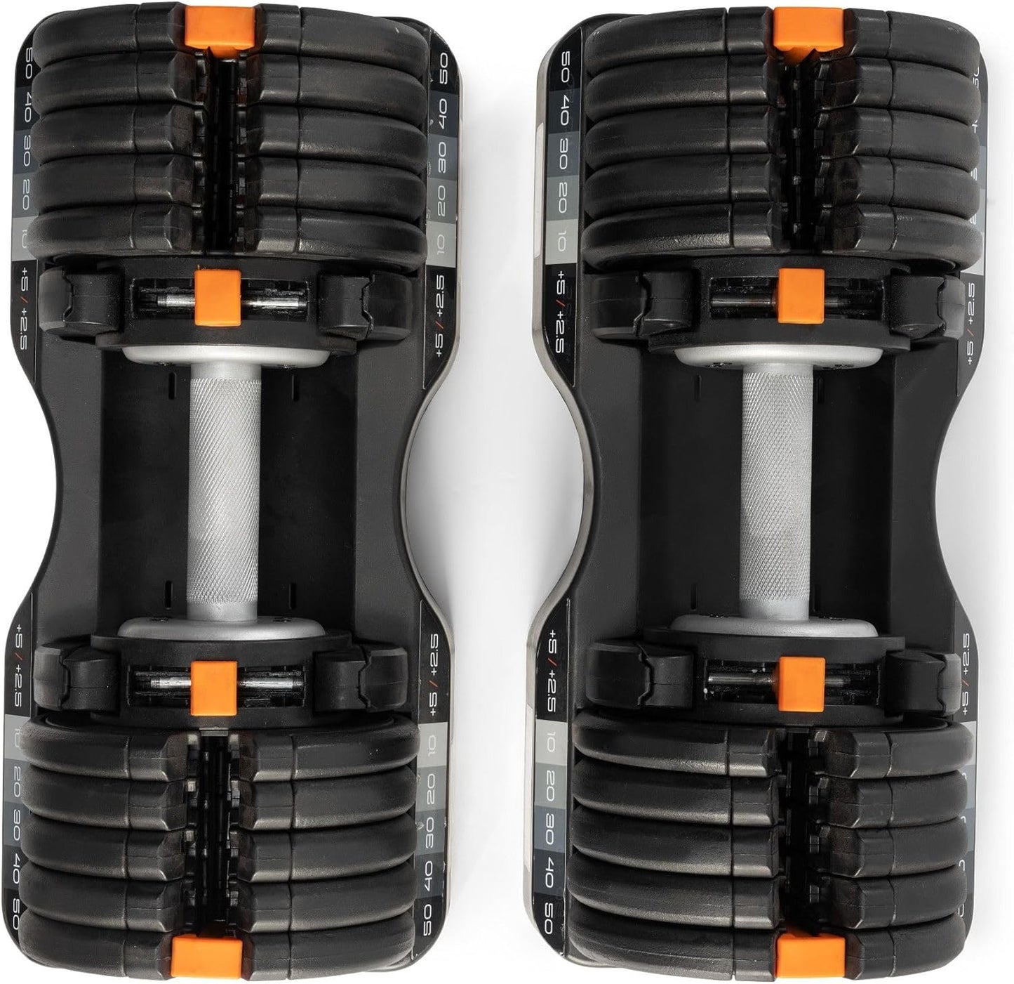 NordicTrack 55 lb Adjustable Dumbbell Set – Select-a-Weight Pair with 30-in-1 Weight Options & Storage Trays