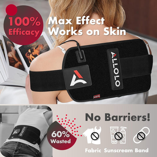 Wearable Red Light Therapy Wrap – Infrared LED Light Belt with Remote Control, 660nm & 850nm Wavelengths for Back, Waist, and Joint Pain Relief