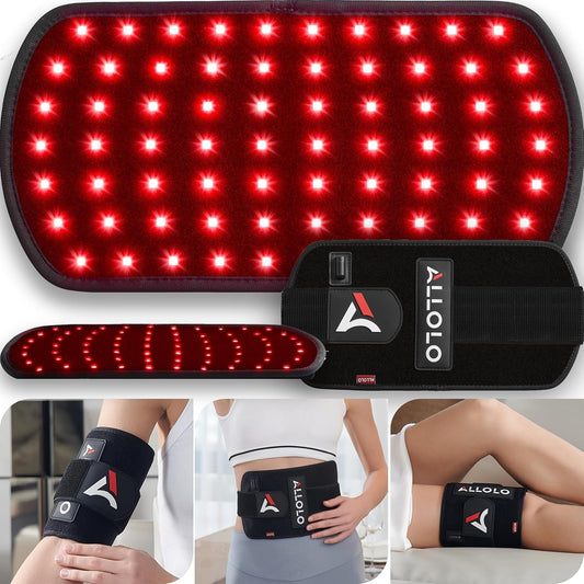 Wearable Red Light Therapy Wrap – Infrared LED Light Belt with Remote Control, 660nm & 850nm Wavelengths for Back, Waist, and Joint Pain Relief